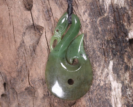Manaia carved from Hapopo Pounamu - NZ Greenstone