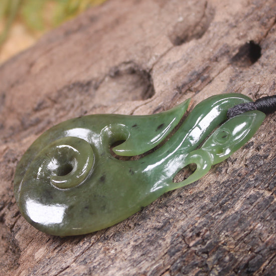 Manaia carved from Hapopo Pounamu - NZ Greenstone