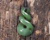 Twist or Pikorua carved from Hapopo Pounamu - NZ Greenstone
