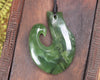 Hei Matau carved from Hapopo Pounamu - NZ Greenstone