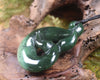 Whale Tail carved from Kawakawa Pounamu - NZ Greenstone