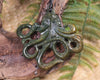 Te Wheke or Octopus Pendant carved from Totoweka Pounamu - NZ Greenstone