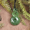 Twist or Pikorua carved from Hapopo Pounamu - NZ Greenstone