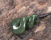Twist carved from Kawakawa Pounamu - NZ Greenstone