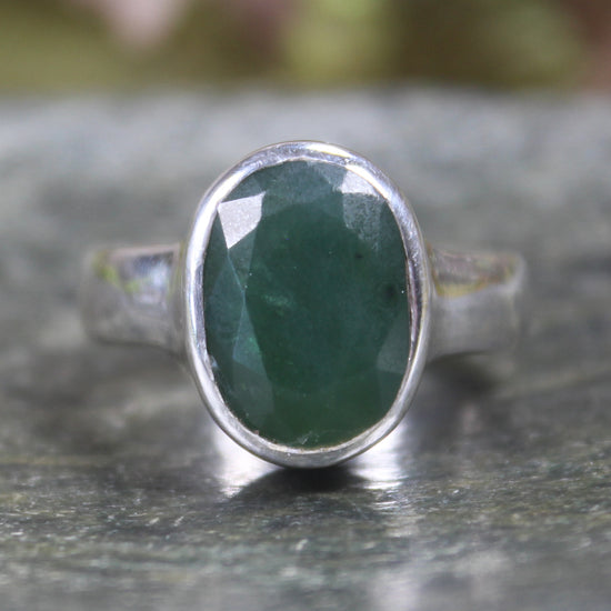 Sterling Silver Kawakawa Pounamu Ring - NZ Greenstone