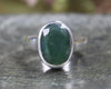 Sterling Silver Kawakawa Pounamu Ring - NZ Greenstone