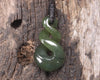 Twist carved from Rimu Pounamu - NZ Greenstone