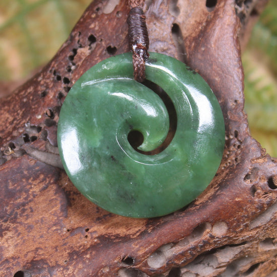 Koru carved from Hapopo Pounamu - NZ Greenstone