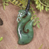 Hapopo pounamu manaia pendant - NZ Greenstone