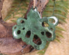 Te Wheke or Octopus Pendant carved from Hapopo Pounamu - NZ Greenstone
