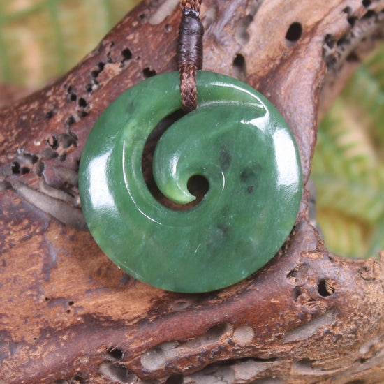 Koru carved from Hapopo Pounamu - NZ Greenstone