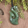 Hapopo pounamu manaia pendant - NZ Greenstone