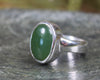 Sterling Silver Hapopo Pounamu Ring - NZ Greenstone