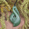 Koru Twist carved from Hapopo Pounamu - NZ Greenstone