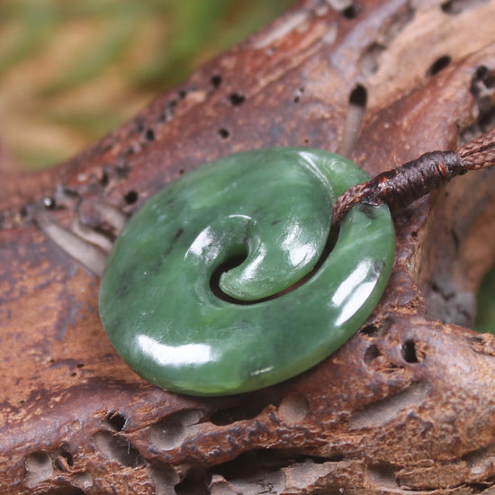 Koru carved from Hapopo Pounamu - NZ Greenstone