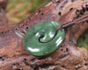 Koru carved from Hapopo Pounamu - NZ Greenstone