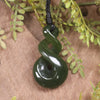 Twist carved from Kawakawa Pounamu - NZ Greenstone