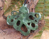 Te Wheke or Octopus Pendant carved from Hapopo Pounamu - NZ Greenstone