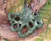 Te Wheke or Octopus Pendant carved from Hapopo Pounamu - NZ Greenstone