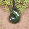 Twist or Pikorua carved from Hapopo Pounamu - NZ Greenstone