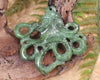 Te Wheke or Octopus Pendant carved from Hapopo Pounamu - NZ Greenstone