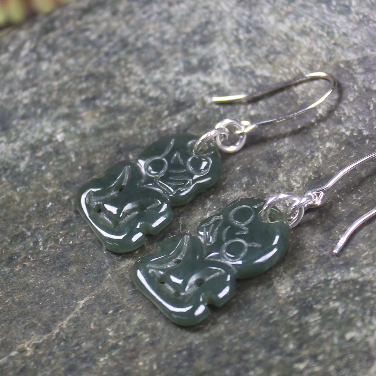 Inanga Pounamu Earrings