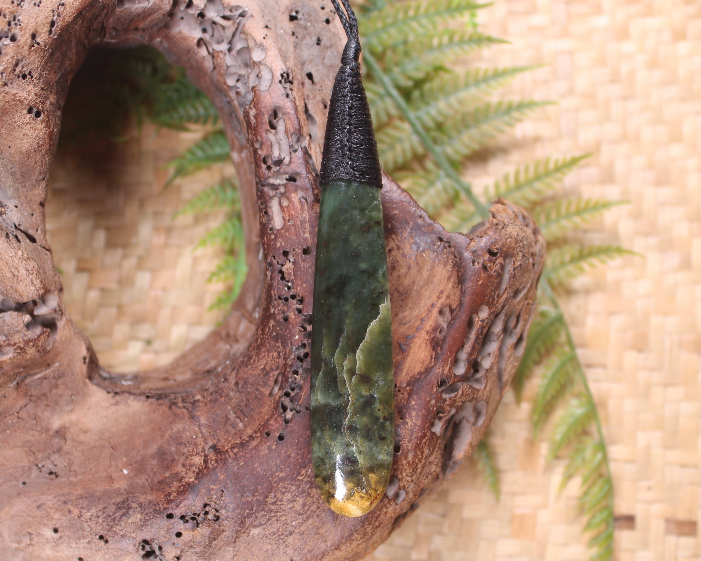 Rimu Pounamu Roimata Pendant - NZ Greenstone