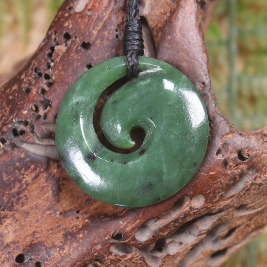 Koru carved from Hapopo Pounamu - NZ Greenstone