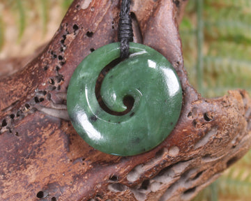 Koru carved from Hapopo Pounamu - NZ Greenstone