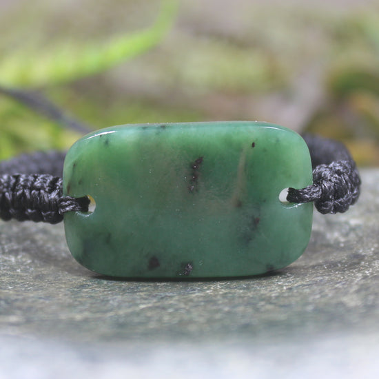 Adjustable Hapopo Pounamu Bracelet - New Zealand Greenstone