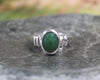 Sterling Silver Hapopo Pounamu Ring - NZ Greenstone