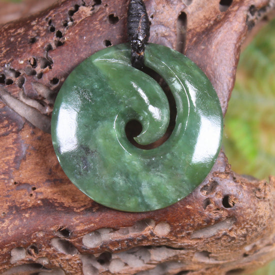 Koru carved from Hapopo Pounamu - NZ Greenstone