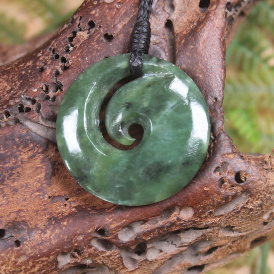 Koru carved from Hapopo Pounamu - NZ Greenstone