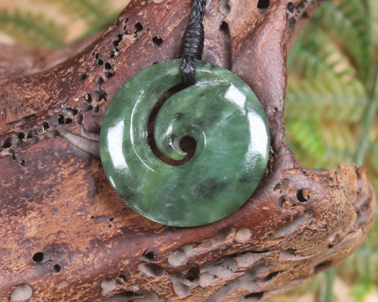 Koru carved from Hapopo Pounamu - NZ Greenstone