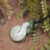 Twist or Pikorua carved from Hapopo Pounamu - NZ Greenstone