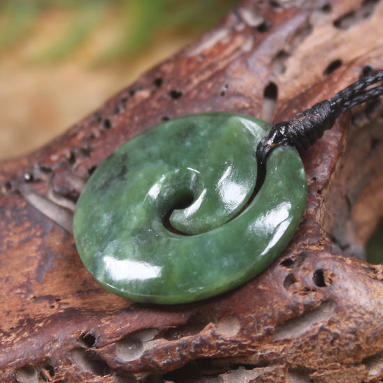 Koru carved from Hapopo Pounamu - NZ Greenstone