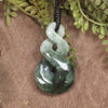 Twist carved from Kawakawa Pounamu - NZ Greenstone