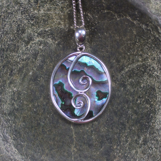 Sterling Silver Pāua Shell Pendant