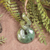 Twist or Pikorua carved from Raukaraka Pounamu - NZ Greenstone