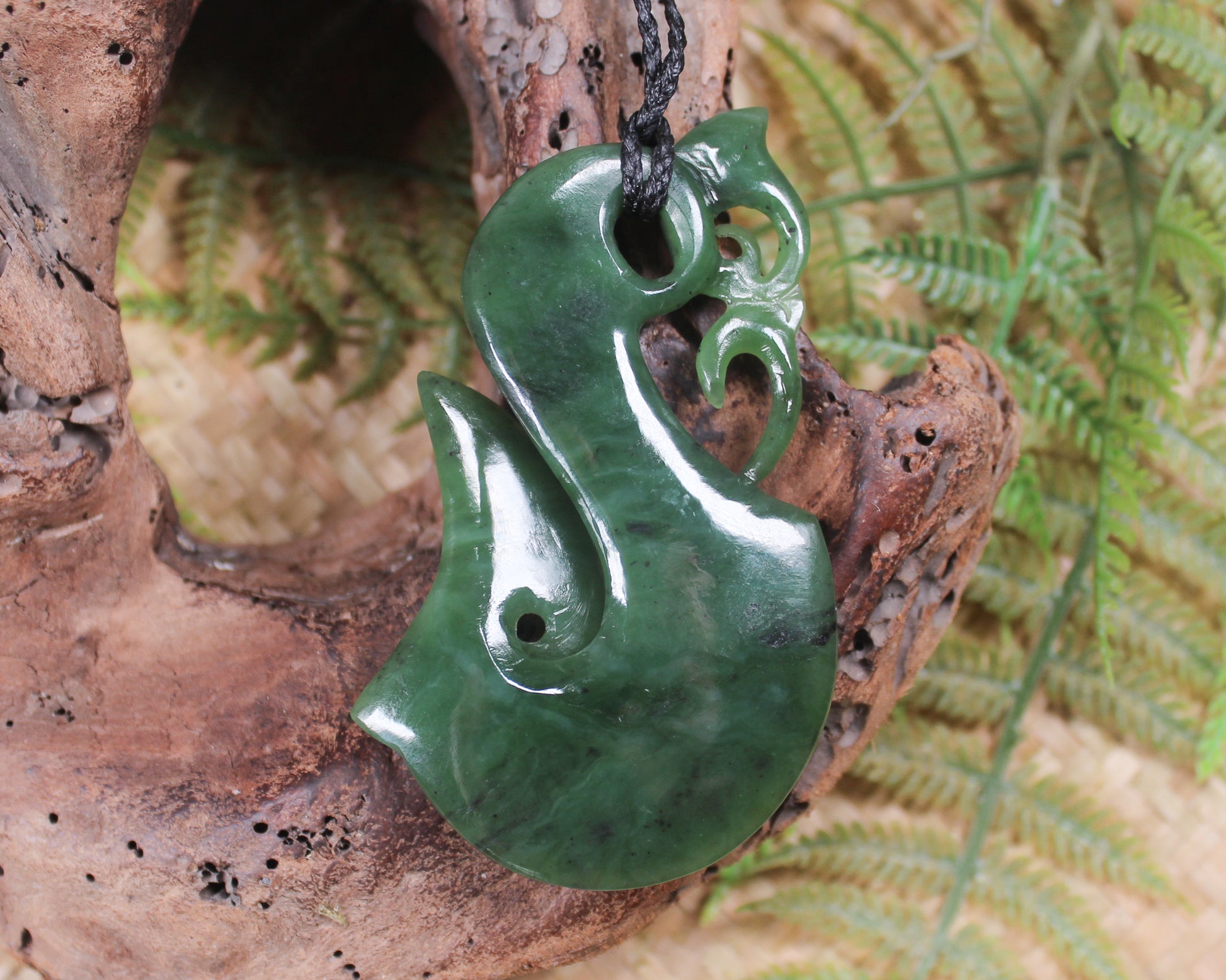 Manaia carved from Hapopo Pounamu - NZ Greenstone