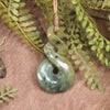 Twist or Pikorua carved from Raukaraka Pounamu - NZ Greenstone