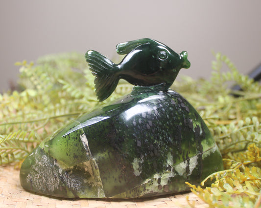 Sculpture carved from NZ Pounamu