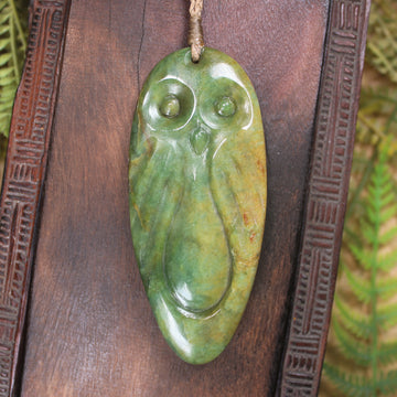 Owl pounamu pendant