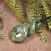 Twist or Pikorua carved from Hapopo Pounamu - NZ Greenstone