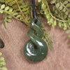 Twist or Pikorua carved from Hapopo Pounamu - NZ Greenstone