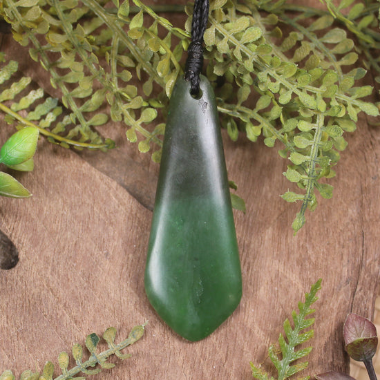 Roimata or Teardop carved from Hapopo Pounamu - NZ Greenstone