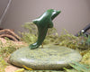 NZ Greenstone Aihe Dolphin Sculpture (BM740) Kawakawa Pounamu