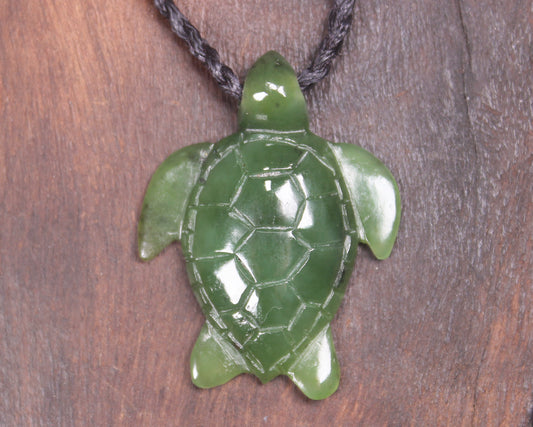 Turtle carved from Hapopo Pounamu - NZ Greenstone