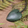 Heart carved from Kawakawa Pounamu - NZ Greenstone
