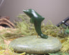 NZ Greenstone Aihe Dolphin Sculpture (BM740) Kawakawa Pounamu